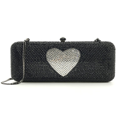 Black hart fancy handbag
