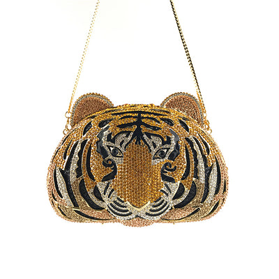 Tiger face fancy handbag | Malachite.uae.