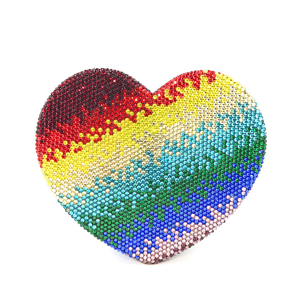 Multicolour hart fancy handbag