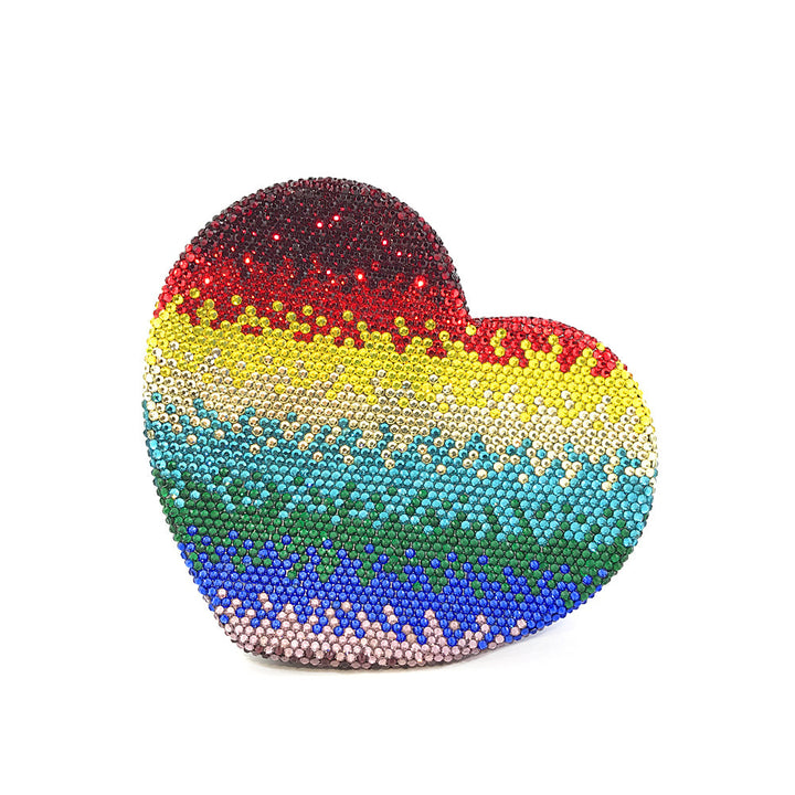 Multicolour hart fancy handbag