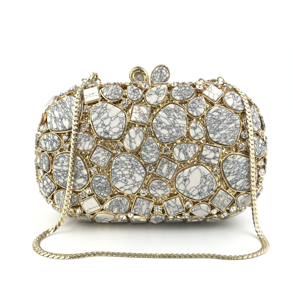 Moon stone fancy handbag | Malachite.uae.