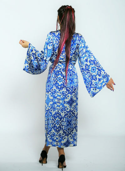 Seide Kimono Himmelblau