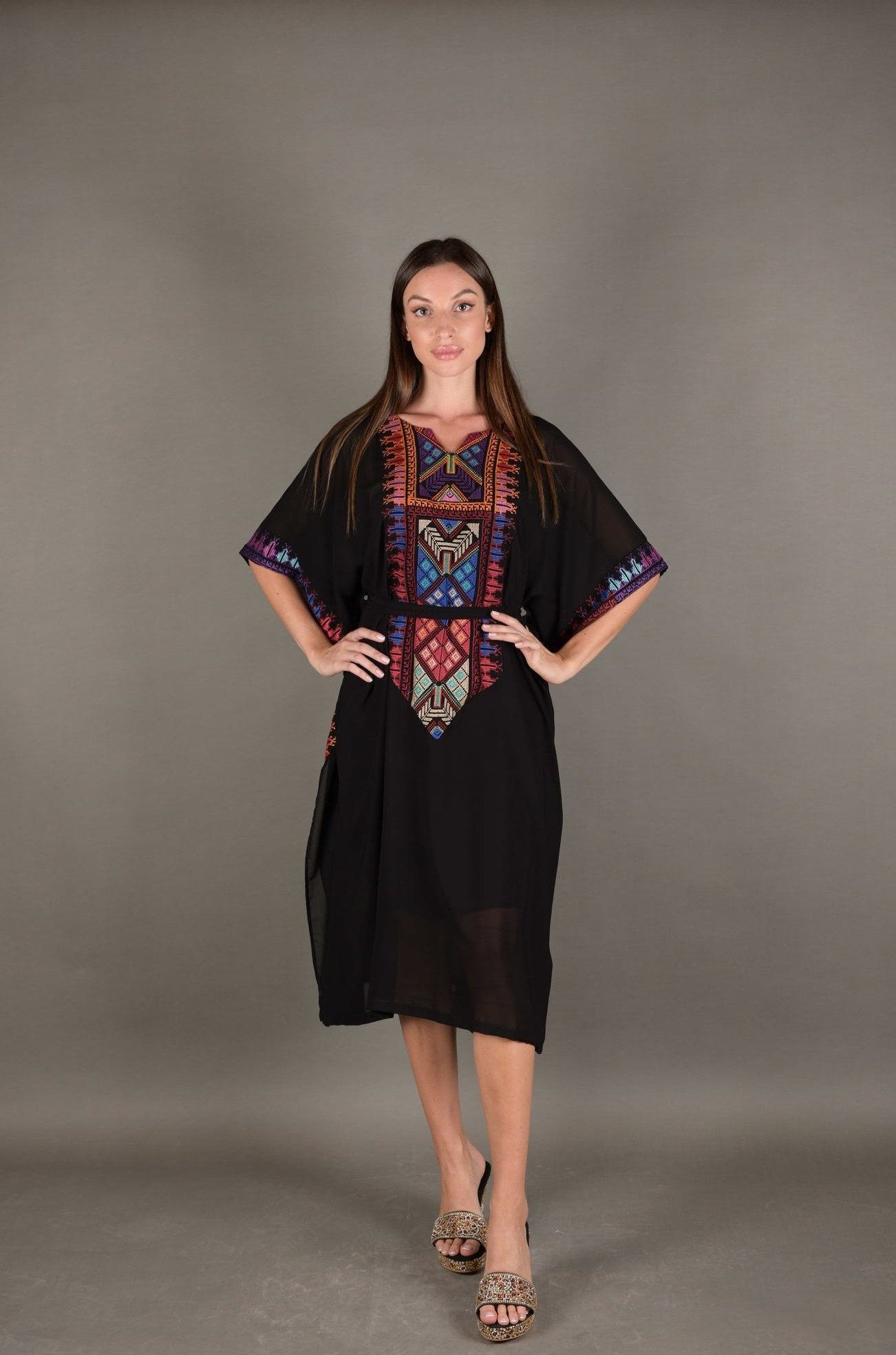 Tunic Dress Embroidery | Malachite.uae.