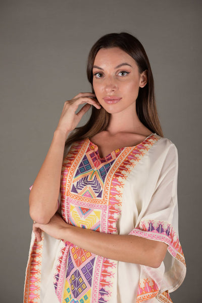 Tunic dress embroidery | Malachite.uae.