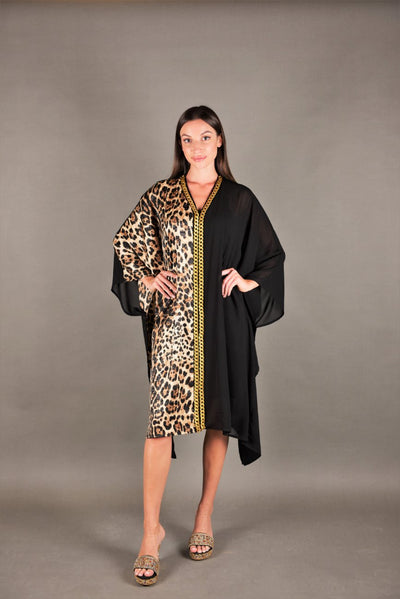 Tunic Dress Jacquard Tiger | Malachite.uae.