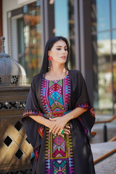 Arabica silk dress/Risi | Malachite.uae.