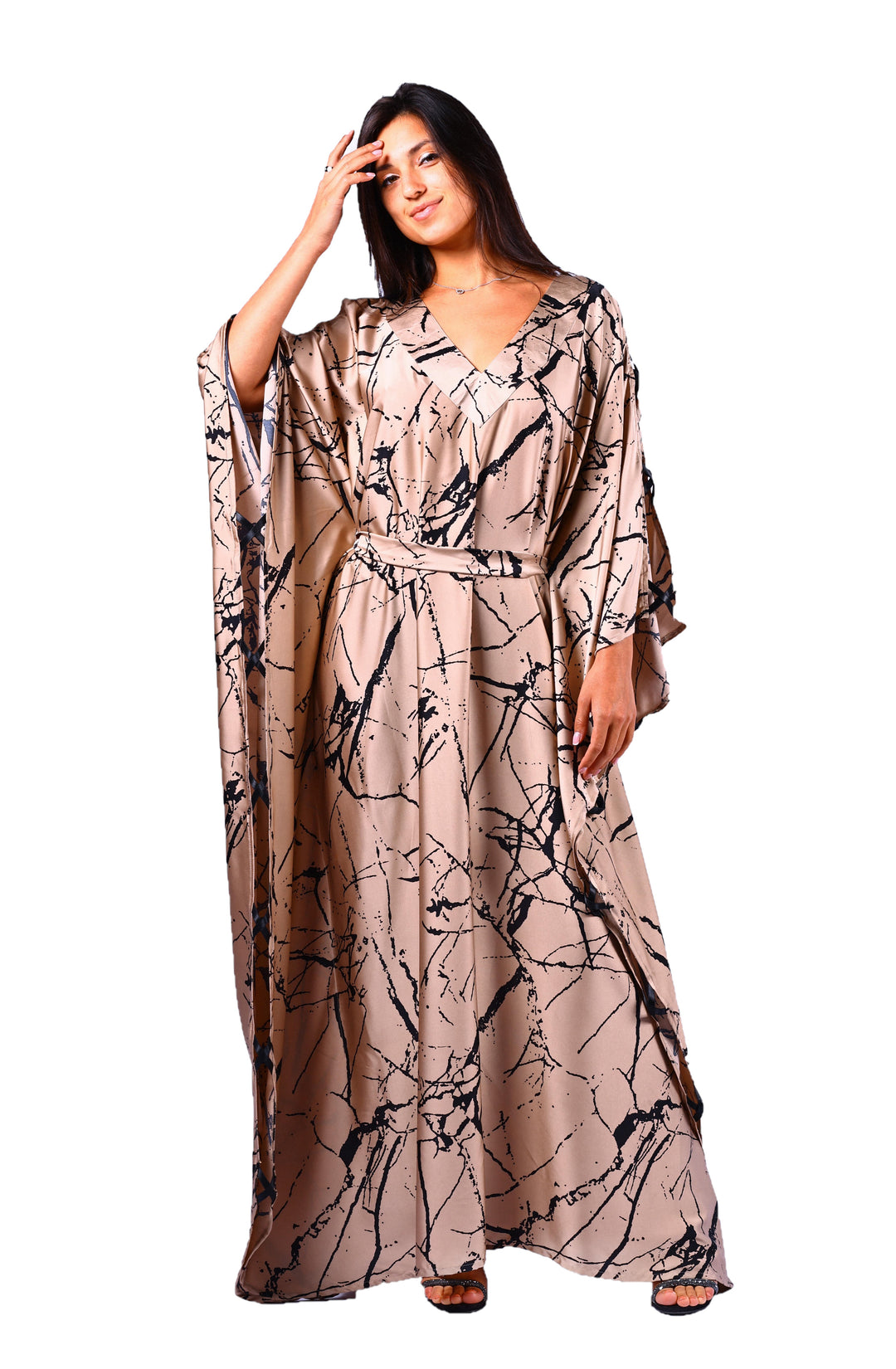 lines Arabic long dress silk dress
