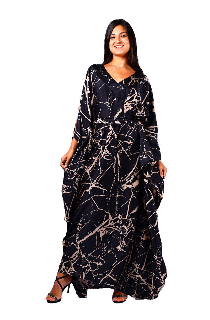 lines Arabic long dress silk dress