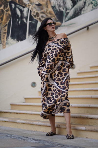 Tiger Chain dress/Risi | Malachite.uae.